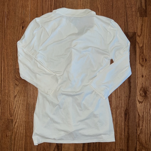 White House Black Market Quarter Sleeve White Blouse Women’s Size Small - Picture 8 of 8